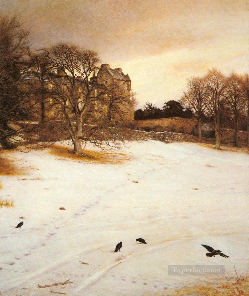 Christmas Eve 1887 Pre Raphaelite John Everett Millais scenery Oil Paintings